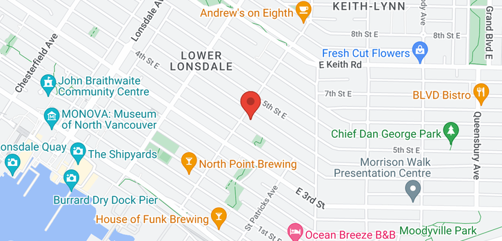 map of 306 120 E 4TH STREET